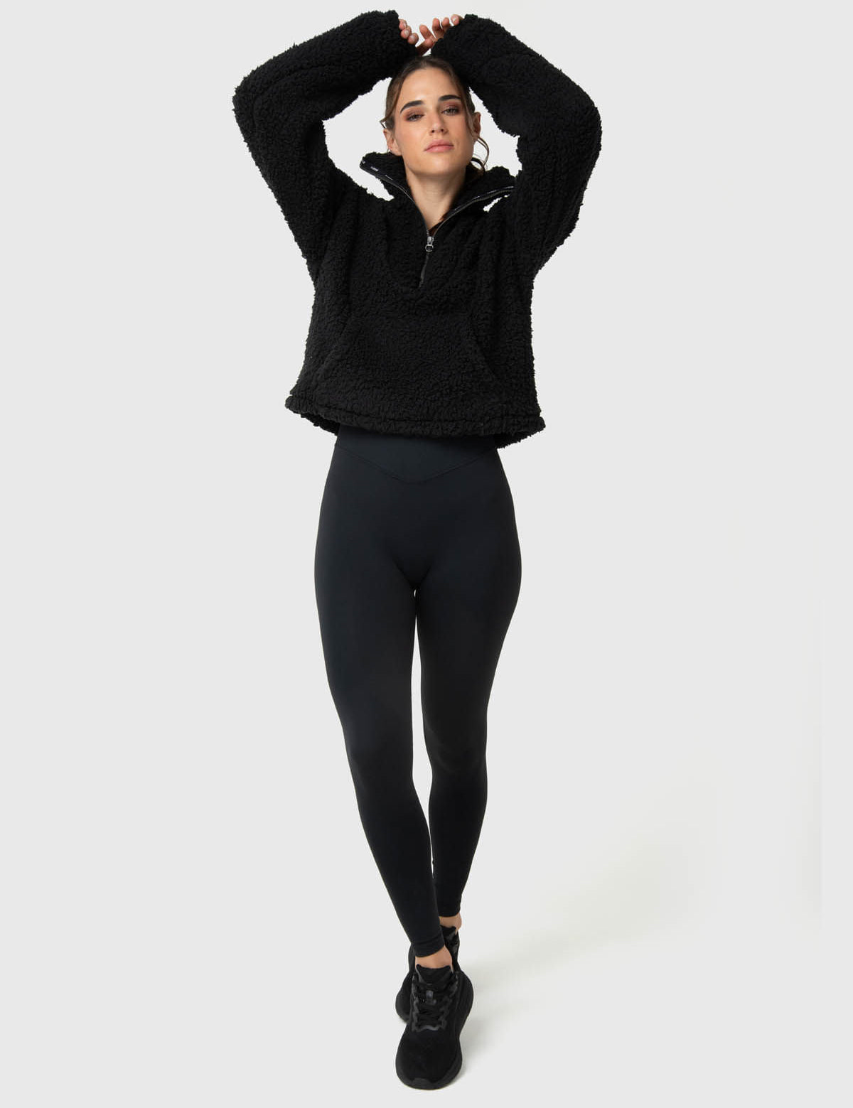 Chaqueta Mid Zip Sherpa Rec Mujer
