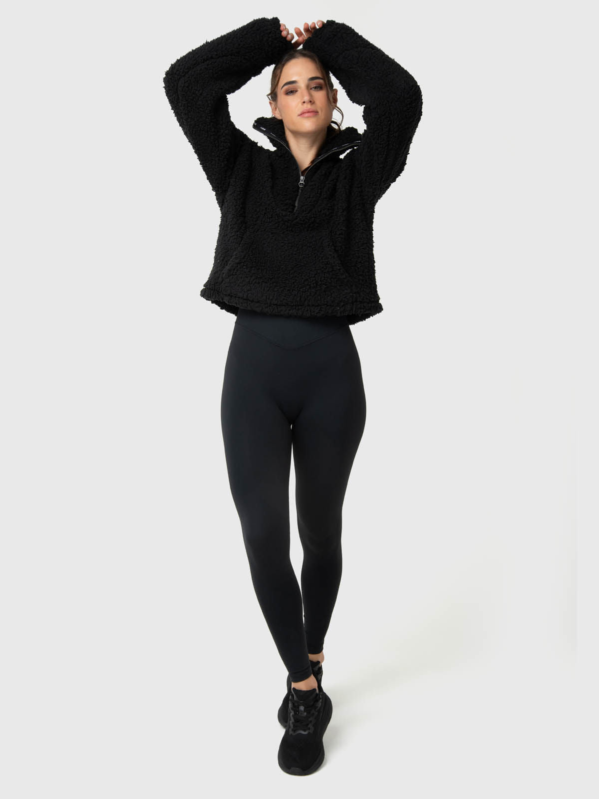 Chaqueta Mid Zip Sherpa Rec Mujer