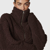 Chaqueta Mid Zip Sherpa Rec Mujer