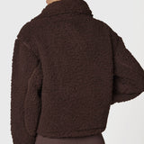 Chaqueta Mid Zip Sherpa Rec Mujer