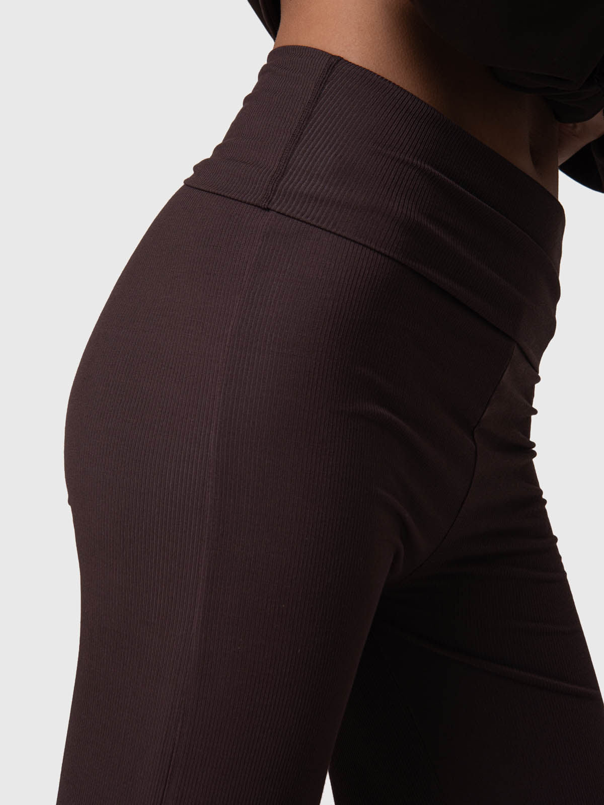 Pantalon Modal Rib Flare Legg Mujer
