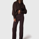 Pantalon Modal Rib Flare Legg Mujer