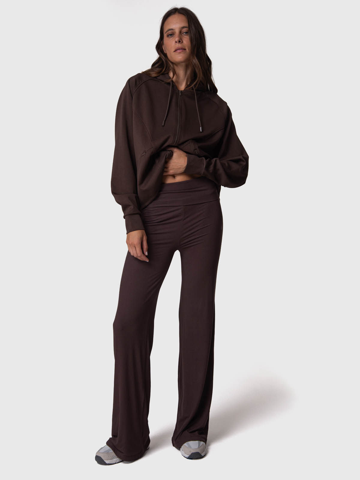 Pantalon Modal Rib Flare Legg Mujer