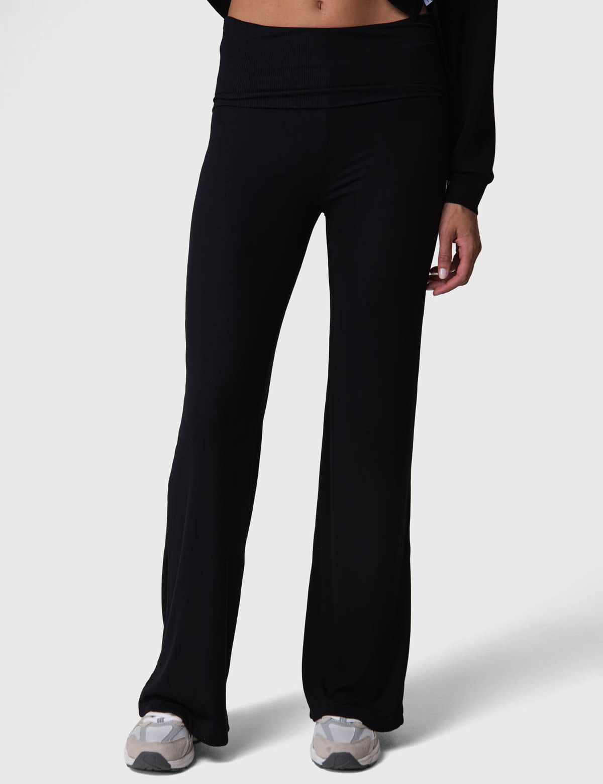 Pantalon Modal Rib Flare Legg Mujer