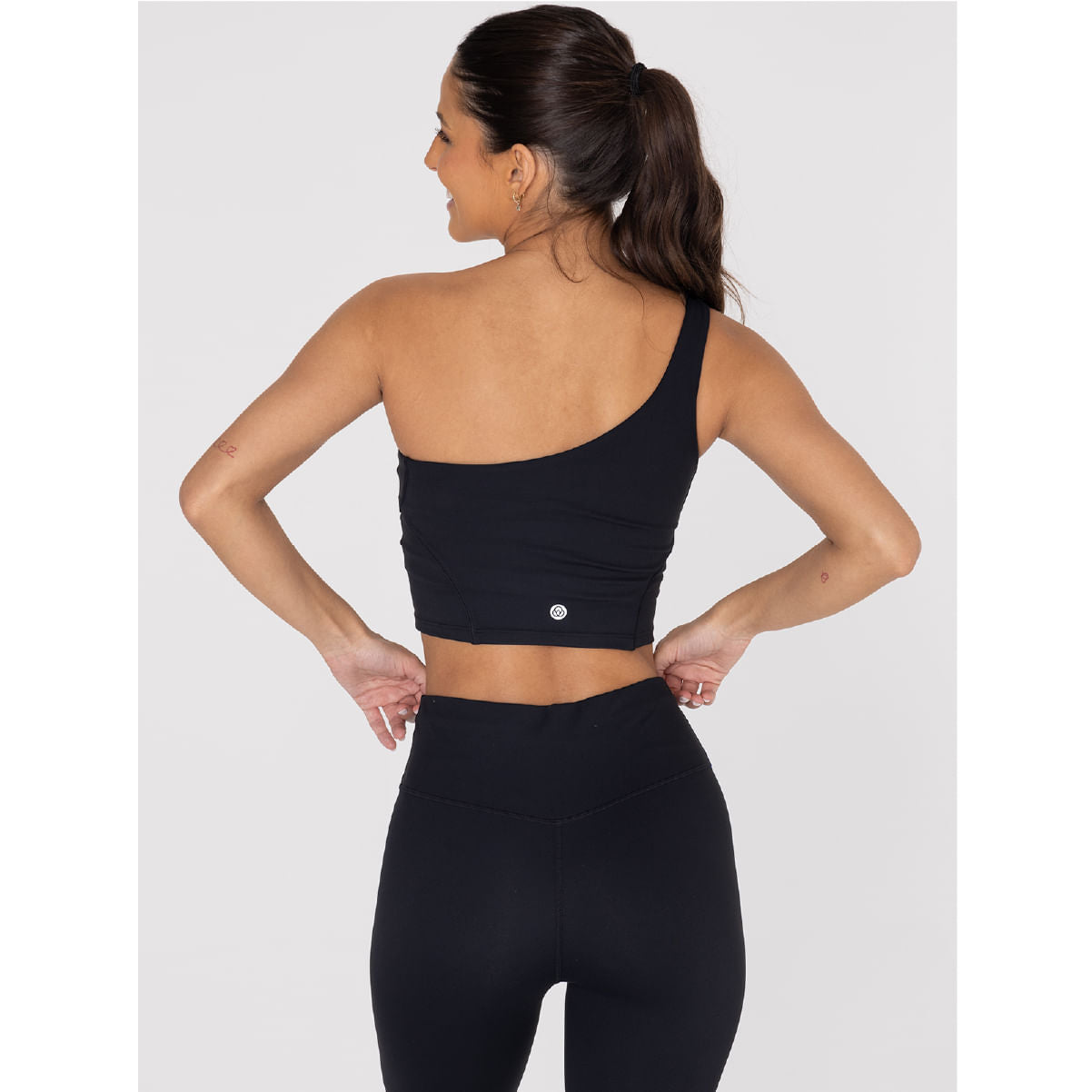 Top Asymmetric Crop T Para Mujer