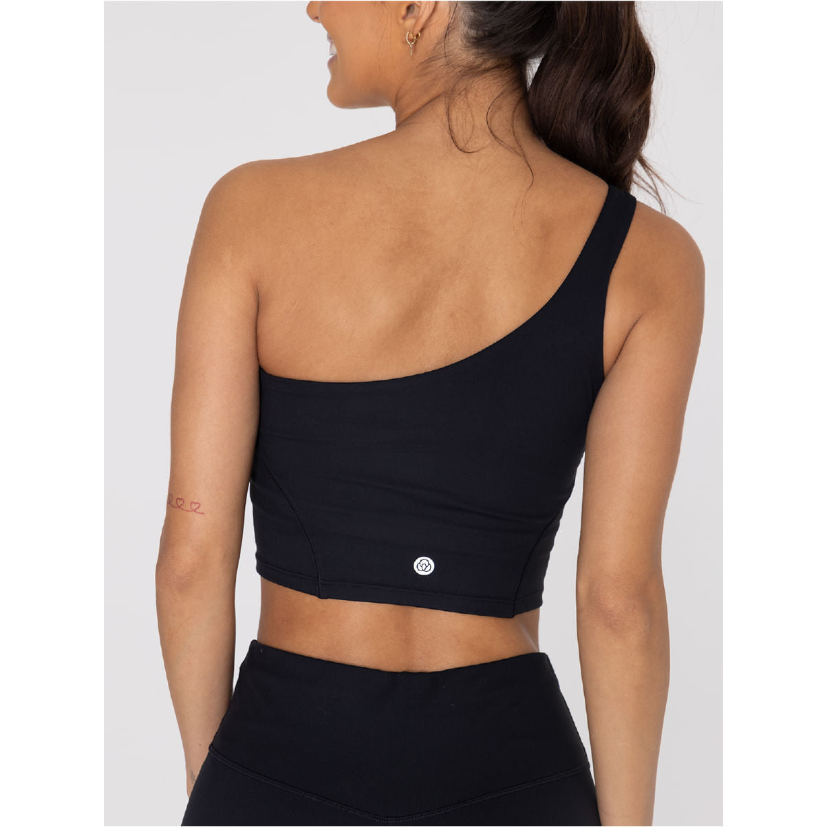 Top Asymmetric Crop T Para Mujer