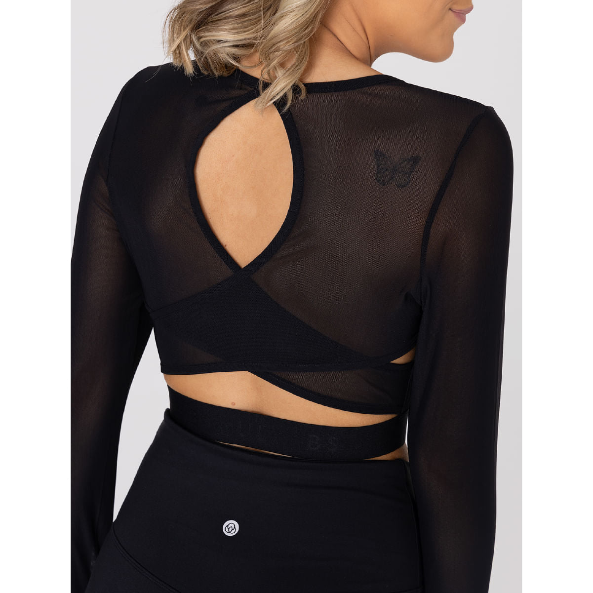 Camiseta Long Sleeve Crop Top Para Mujer