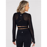 Camiseta Long Sleeve Crop Top Para Mujer