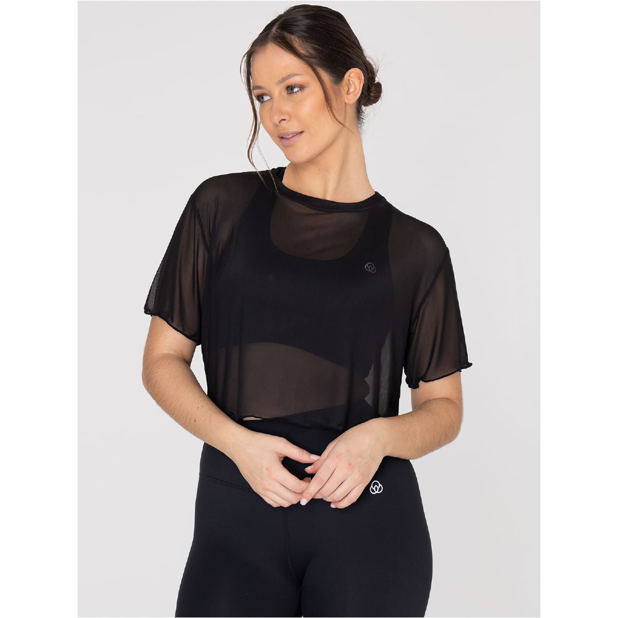 Camiseta T Shirt Crop Demi Para Mujer