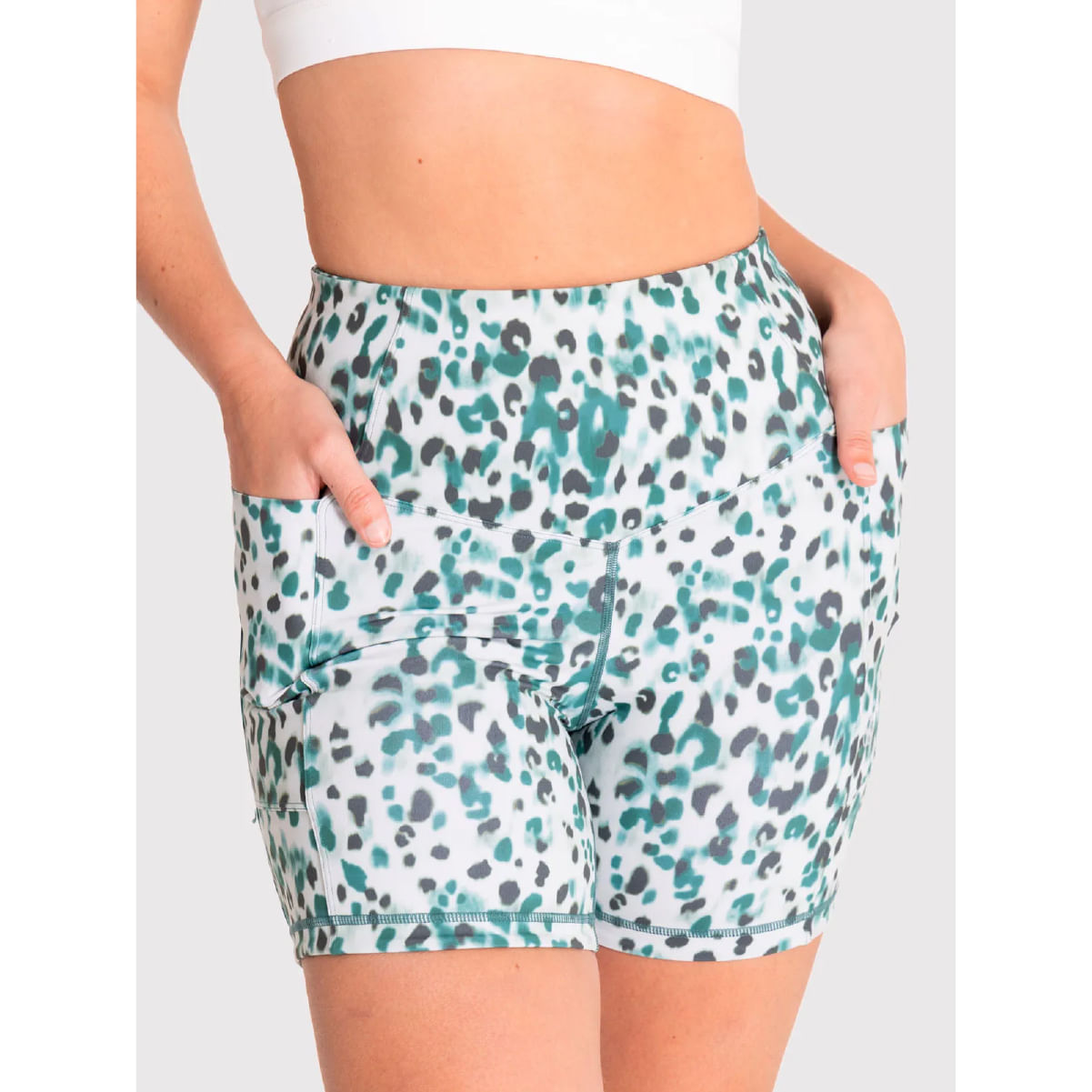 Leggings Biker Bianca Para Mujer