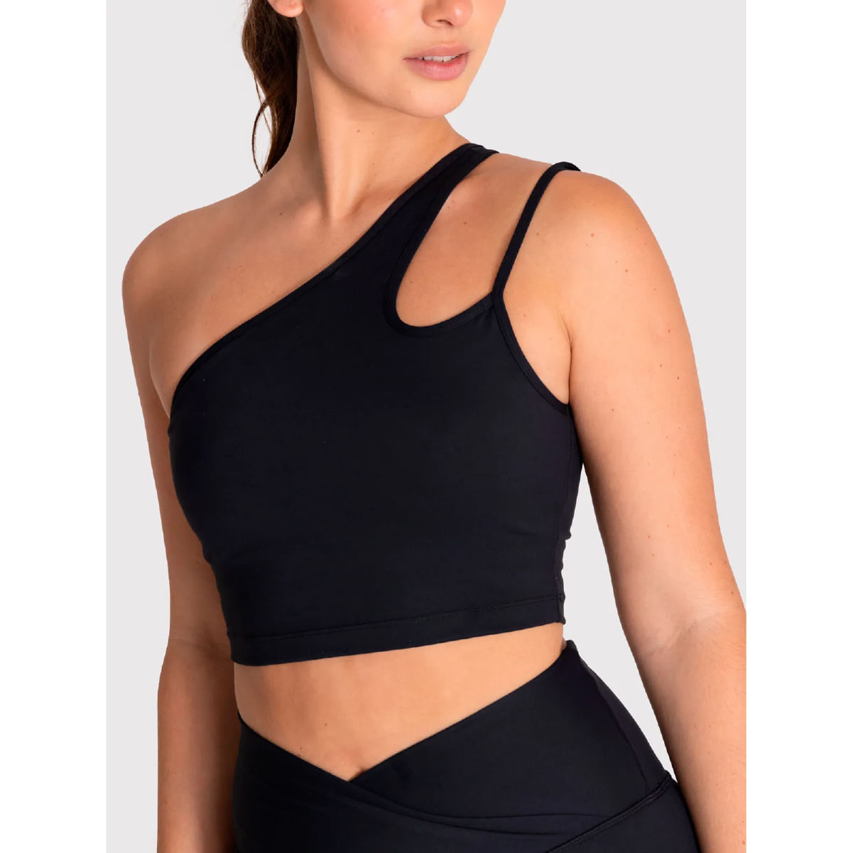 Top One Shoulder Crop Para Mujer